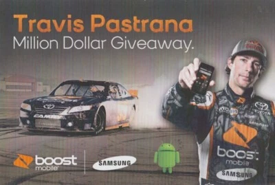 2012 Travis Pastrana Boost Million Dollar Giveaway Toyota Camry NASCAR postcard - Image 1 of 2