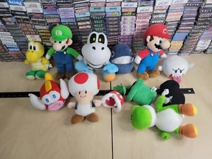 Auth Nintendo LOT 11 Super Mario Bros Plush Figure Toy : Yoshi,Luigi,mario - Picture 1 of 10
