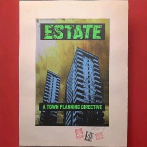 Estate A Town Planning Directive By James Jimmy Cauty Signed HP Serigraph OOAK - Picture 1 of 6