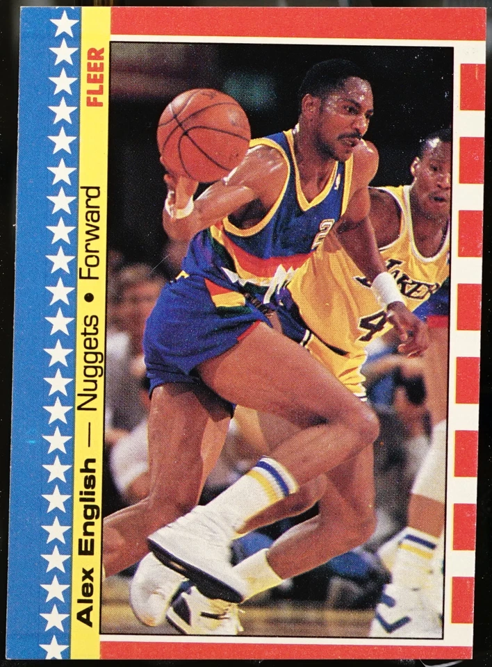 Fleer 1987-88 - Pegatinas Baloncesto Alex Inglés #11 EX Foto 1 de 1