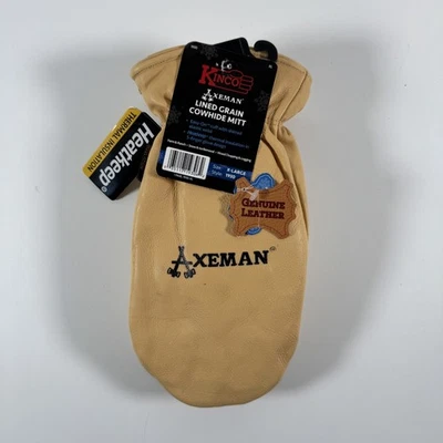 Luvas KINCO Axeman forradas de couro bovino grão luva grande isolamento térmico - Imagem 1 de 4