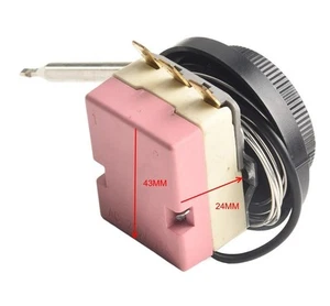 12V Knob Temperature Control Switch 0~120 Degrees Capillary ThermostatAdjustable - Picture 1 of 17