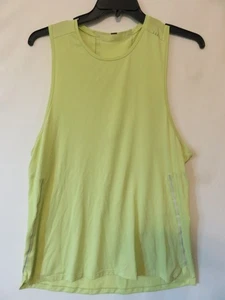 Lululemon Fast Free Sleeveless Tank Top Mens Medium Neon Singlet Run Running* - Picture 1 of 9