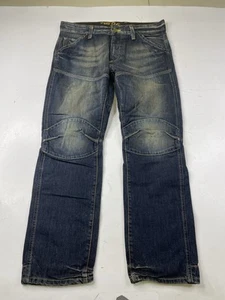 G-Star Jeans Mens 34x30 Blue Elwood Heritage Embro Narrow Dark Wash Denim Slim - Picture 1 of 9