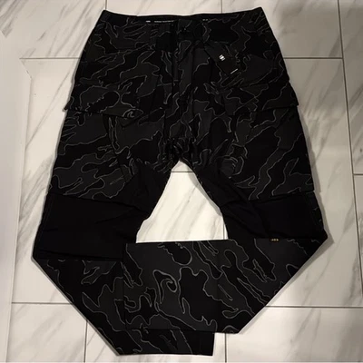 Pantalones cargo cónicos regulares para hombre G-Star Raw negros grises $210 nuevos Foto 1 de 4