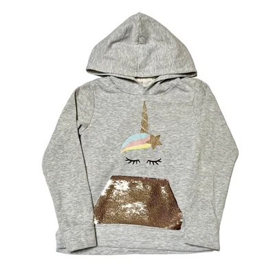 Btween Flip Sequin Unicorn Hoodie Size 8  - Image 1 of 4