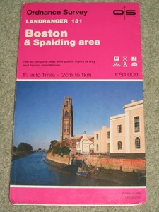 OS Ordnance Survey Landranger Map Sheet 131 Boston & Spalding area - 1988 - Picture 1 of 2
