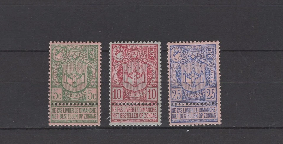 BELGIUM 1894 Antwerp  MNH** 68/70 - Image 1 of 1