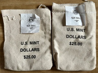 1999 Susan B. Anthony Dollar Coin $25 P & D Sealed Mint Bags. Uncirculated! - Image 1 of 2
