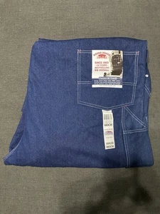 Nuevo con etiquetas Mono con tirantes de carpintero vaquero redondo para hombre talla 66X30 Hecho en EE. UU. 6XL - Imagen 1 de 10