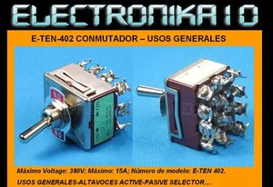 Conmutador interruptor E-TEN402 ACTIVE PASIVE SPEAKER SELECTOR E-TEN-402 - Imagen 1 de 1