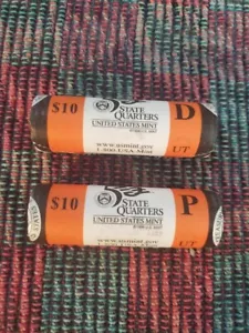 2007 P&D UTAH QUARTERS MINT SET 2 ROLLS - Picture 1 of 1