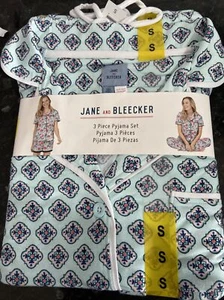 jane and bleecker 3 Piece Pyjama Set Size Small Next Day Delivery - Picture 1 of 5