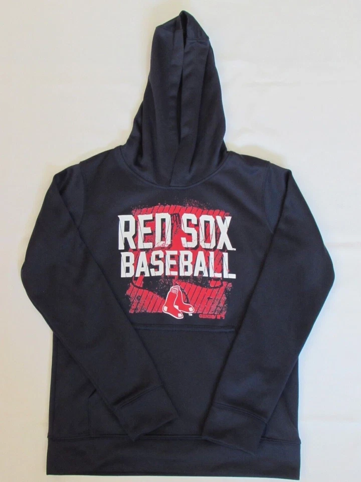 BOYS’ MLB GENUINE MERCHANDISE BOSTON RED SOX HOODIE, NAVY, SIZE MEDIUM 10-12 - Image 1 of 1