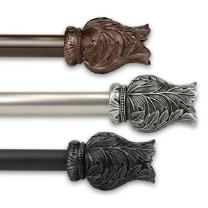 Swathe 1" Curtain Rod Adjustable Drapery Rod 28-240" (5 sizes, 3 colors) - Picture 1 of 4