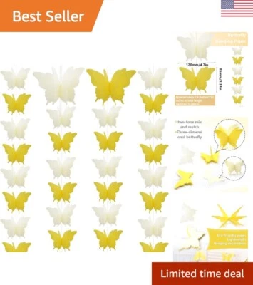 Guirnalda de flores de papel colgante cortina mariposa - decoración de fiesta - 4 piezas Foto 1 de 4