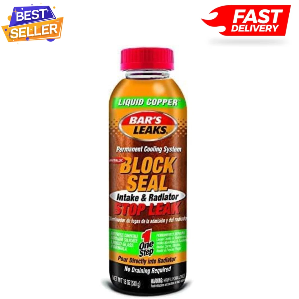 Bar's Leaks 1109 Block Seal Liquid Copper Intake and Radiator Stop Leak_ 18 oz.. - Image 1 of 2