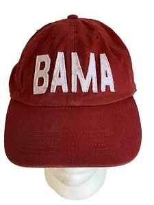 University of Alabama BAMA Baseball Cap Hat Adjustable Strap Cotton Crimson Red - Picture 1 of 14