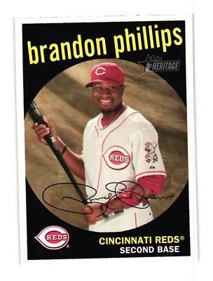 2008 Topps Heritage #335 Brandon Phillips Cincinnati Reds - Image 1 of 2