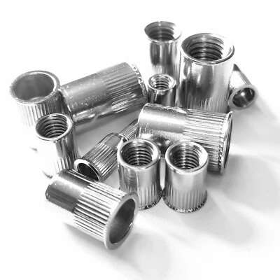 Blindnietmuttern Einnietmuttern Edelstahl A2 VA 1021 Senkkopf Gewindenieten  - Bild 1 von 4