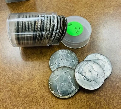 Kennedy BU 1966 40% rollo de medio dólar de plata de 20. Foto 1 de 2