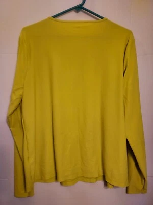  Lands End T-Shirt Boys Large XL 18 Long Sleeve Athletic Green Nylon Jersey - Image 1 of 4