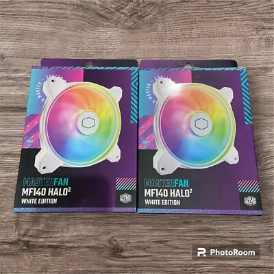 Cooler Master MasterFan MF140 Halo2 White Edition 140mm ARGB Fan 2 Pack - Image 1 of 4