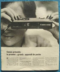 Publicité Papier - Appareil Photos Canon 110 E D De 1975 - Photo 1 sur 1