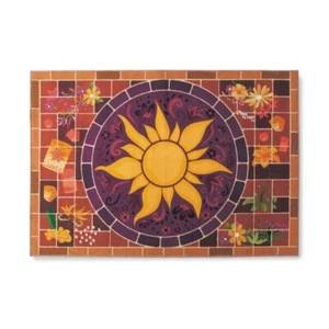 Disney Fantasy Shop Bellemaison Rapunzel tile pattern rug inspired square - Picture 1 of 10