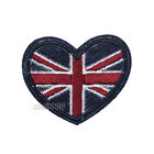 UK United Kingdom Union Jack Heart Shape Iron on Patch National Flag Patch DIY