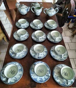 Servizio ceramica the tè tea  12 dodici persone POGGI ALBISOLA MARE 28 pezzi - Foto 1 di 18