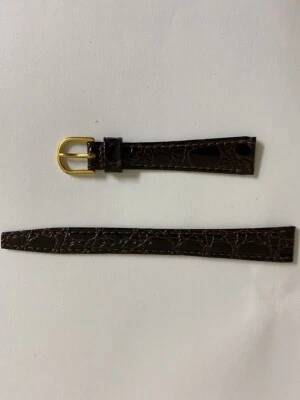  An authentic  CITIZEN JAPAN 14mm Vintage Leather band  strap  brown RARE - Image 1 of 2