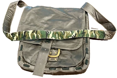 Messenger наплечная сумка холст искусственной кожи клапан с камуфляжной подкладкой - Изображение 1 из 4