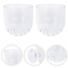 2 Pcs Acrylic Feeding Cup Fish Feeder Red Worms Food To Eating