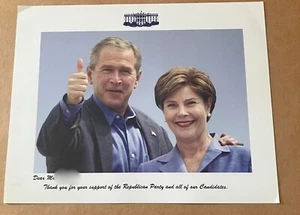 George W. & Laura Bush "Presidential Photo" Photograph 10.5 X 8.5 - Picture 1 of 4