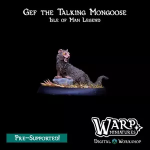 Gef the Talking Mongoose/TTRPG/Wargaming/Dungeons and Dragons/Mordheim/ Warp - Imagen 1 de 3