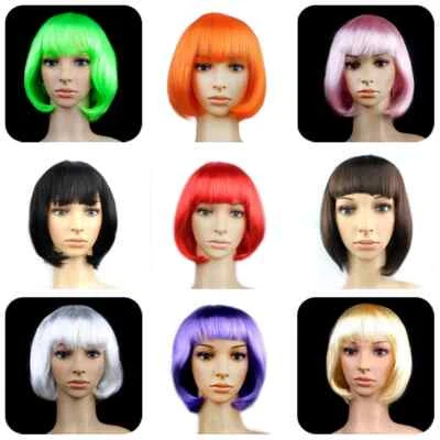 Venta al por mayor Peluca corta de fiesta estilo BOB de moda 16 colores a elegir Foto 1 de 2