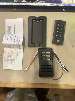 Universal Ceiling Fan Remote Control Kit with Receiver, Wall Dock and Batteries, - Image 1 of 3