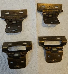 Vtg Lot Of 4 Brass Cabinet Door Hinges 5986 - Picture 1 of 6