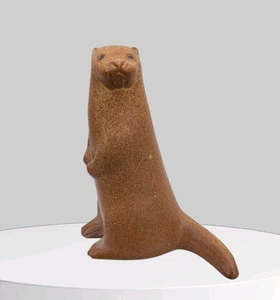 Figura de nutria de cerámica de estudio de colección figura retro firmada MCM animal - Imagen 1 de 24
