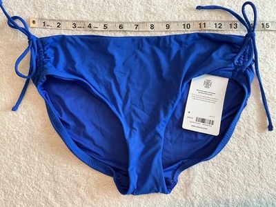 Bikini crujiente Athleta Nuevo con etiquetas M 8 10 Cerulean Cinch parte inferior completa 532446 azul Foto 1 de 4