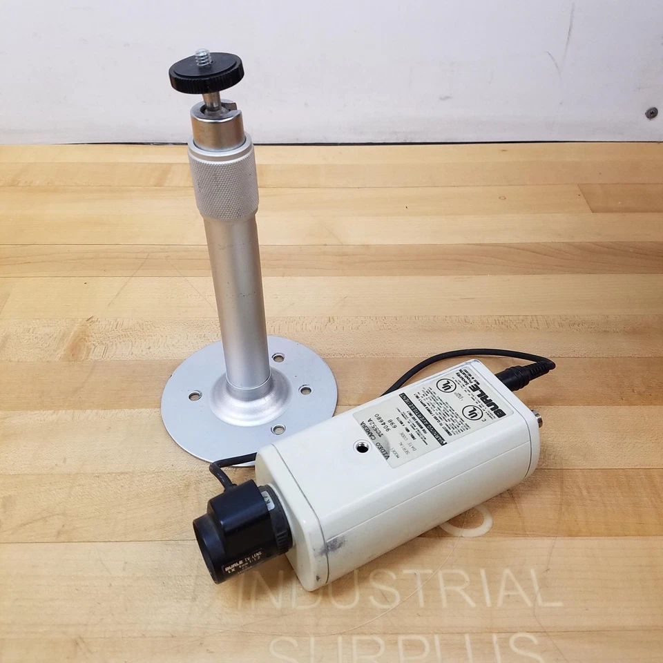 Burle TC552A Security Camera With Burle TC9904 TV Lens & Mountable Stand, 24VAC - Image 1 of 4