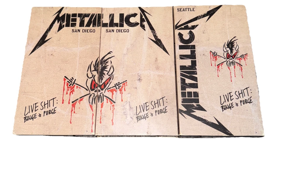 Metallica Live Shit Binge & Purge Seattle San Diego 3 VHS Box Set - Image 1 of 1