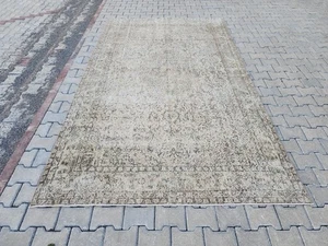 6x10 Turkish Rug, Vintage Rug Beige, Oushak Area Rug, Gift Rugs For Living Room - Picture 1 of 9