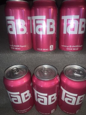 Tab Soda pacote com 6 latas de 12 oz descontinuadas raras colecionáveis edição limitada - Imagem 1 de 4