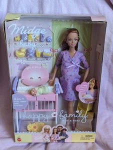 Mattel Happy Family Pregnant Midge And Baby Barbie Doll 2002 RARE NIB 56663 new - Picture 1 of 2
