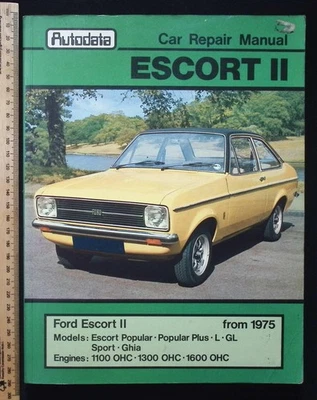Autodata Car Repair Manual - Escort Mark II 1975-1980 by Andy Hugh PB - Image 1 of 4