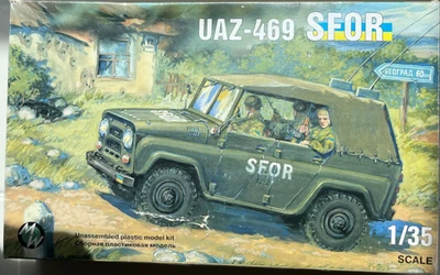 Jeep ucraniano UAZ-469 en SFOR Operación Bosnia - Ruedas militares - escala 1/35 Foto 1 de 2