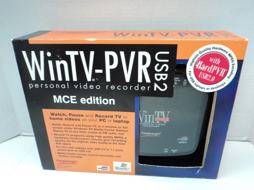 Hauppauge WIN TV WinTV-PVR USB2 Model 99016 Personal Video Recorder System