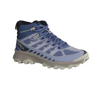 Merrell Speed Eco Mid WP zapatos de senderismo, mujer, textil/sintético, azul,